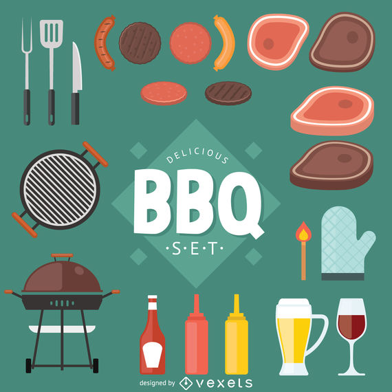 570x570 Fast Food And Bbq Vector Set