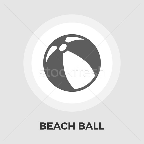 600x600 Beach Ball Vector Flat Icon Vector Illustration Oleksii