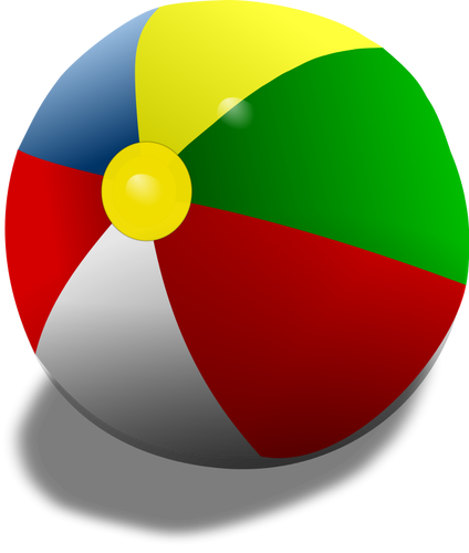 424x500 Beach Ball Vector Illustration Public Domain Vectors