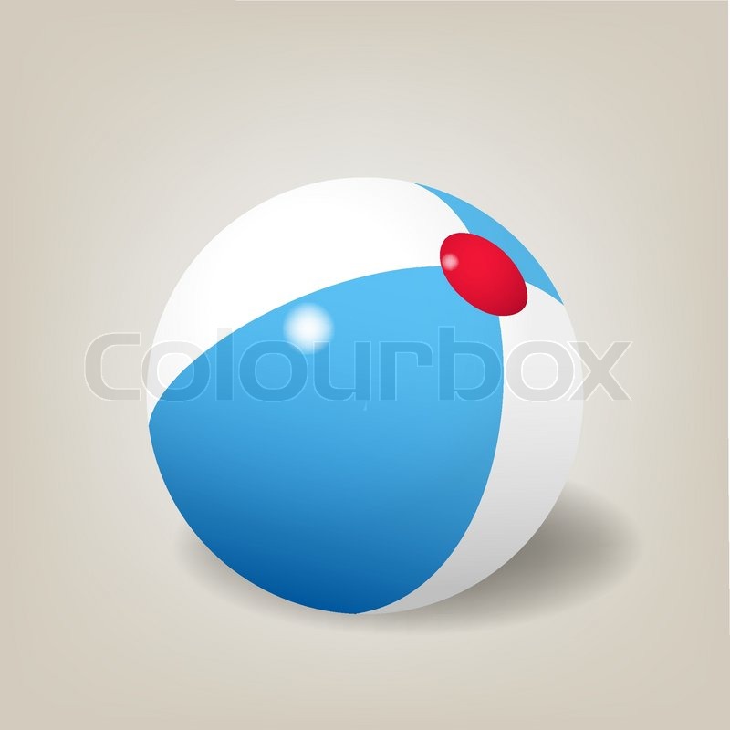 800x800 Beach Ball. Vector Illustration Stock Vector Colourbox