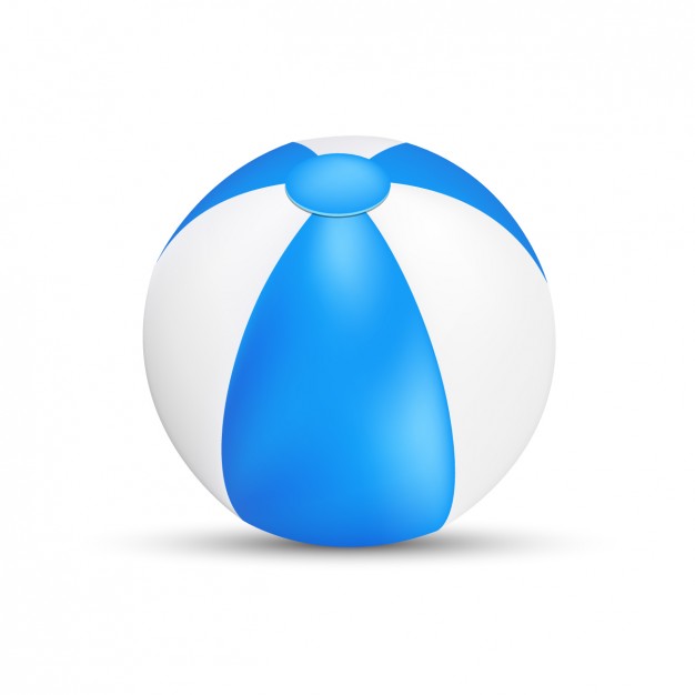 626x626 Blue And White Beach Ball Vector Free Download