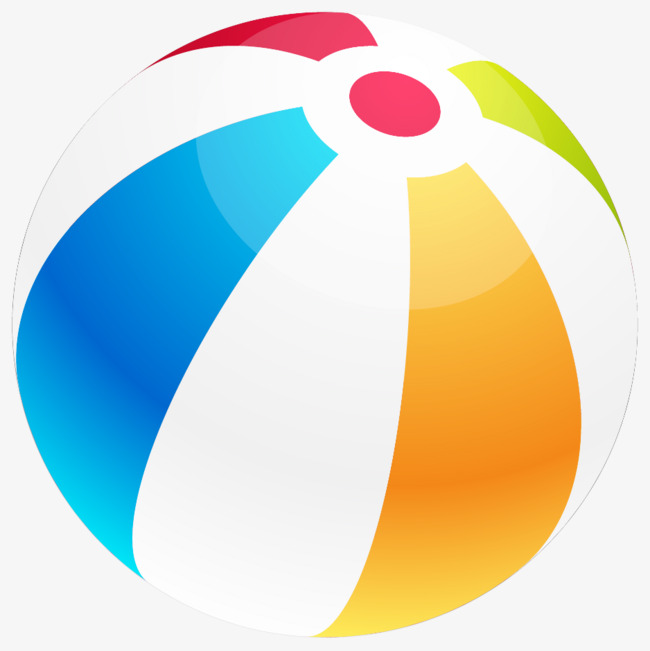 650x651 Vector Hand Colored Beach Ball, Vector, Hand Painted, Beach Ball
