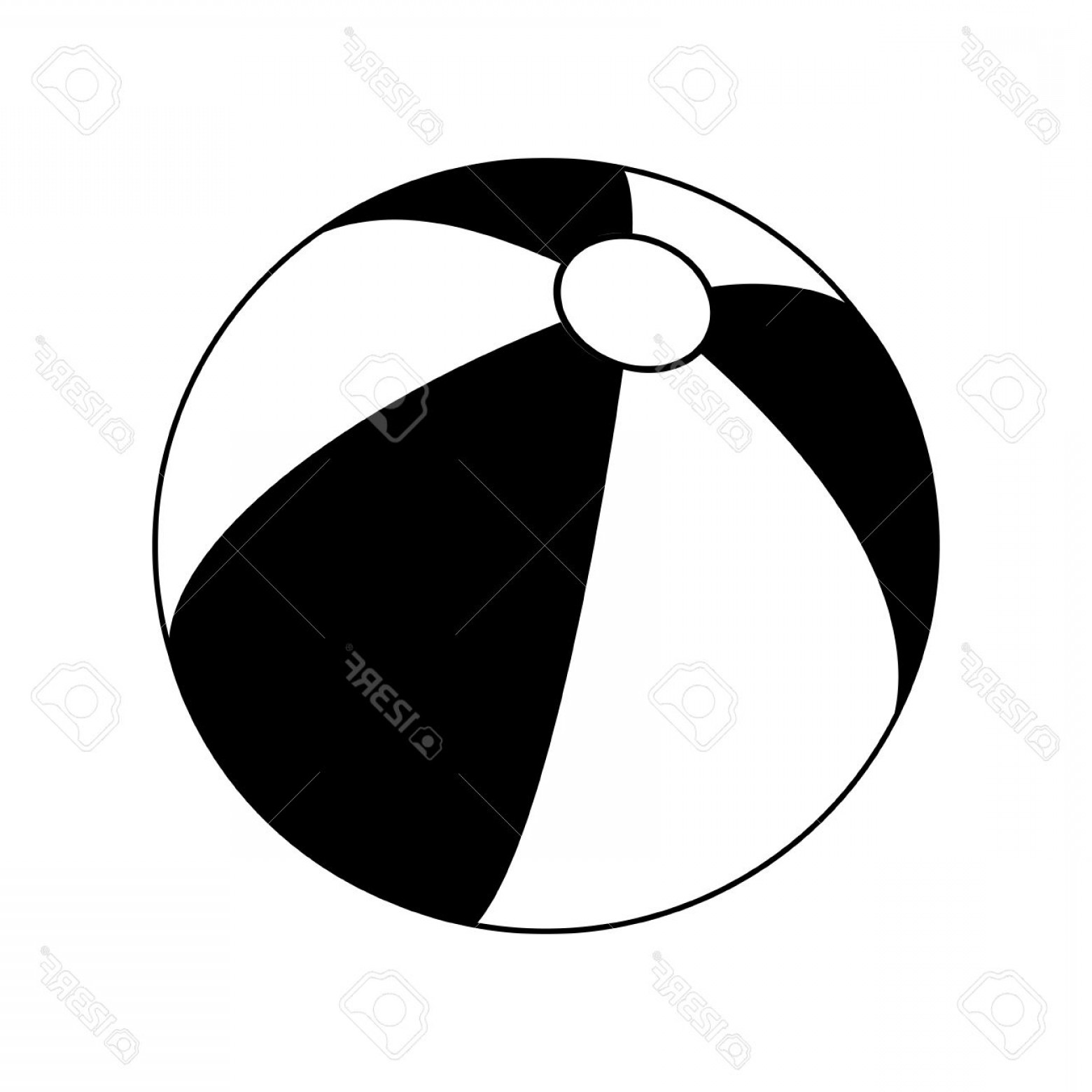 1560x1560 Beach Ball Vector Black And White Createmepink