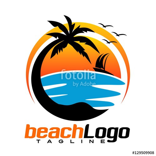 500x500 Beach Logo Vector Stock Image And Royalty Free Vector Files On