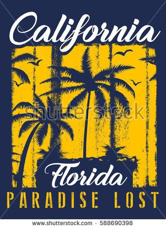 341x470 Summer Beach Vector Background In Retro Style Logos