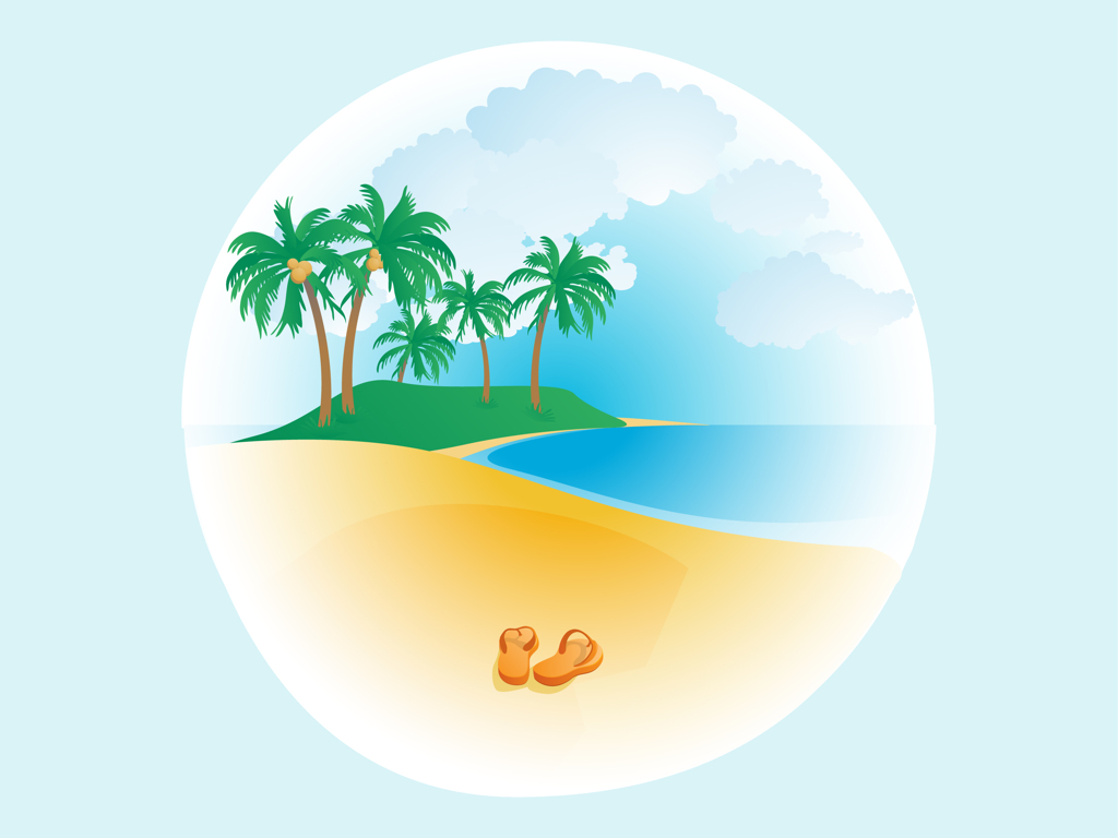 1024x768 Exotic Beach Vector Art Amp Graphics