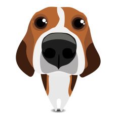 235x234 Funny Sad Beagle Vector Art Illustration Paw Art