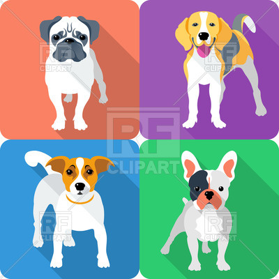 400x400 Gog Icons In Flat Style