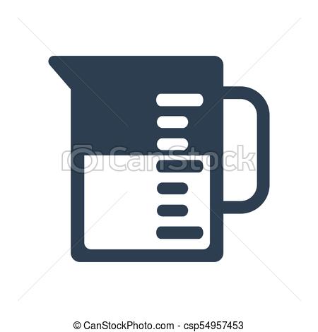 450x470 Beaker Icon On White Background. Vector Illustration.