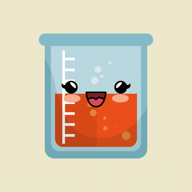 626x626 Cute Kawaii Beaker Laboratory Liquid Icon Vector Premium Download