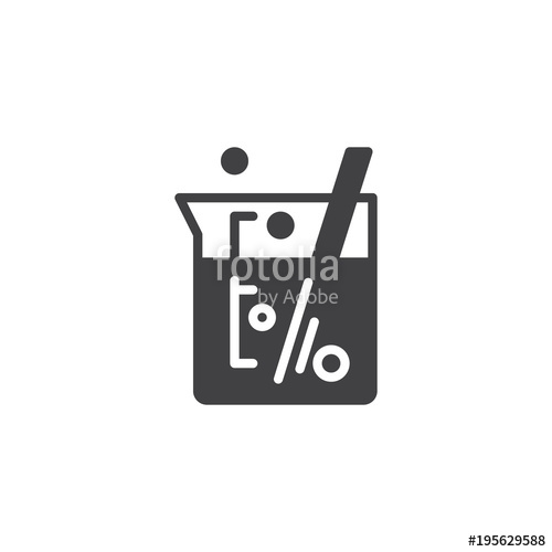 500x500 Laboratory Beaker Vector Icon. Filled Flat Sign For Mobile Concept