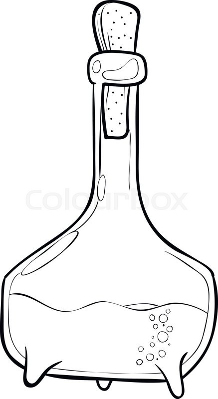 437x800 Doodle Style Science Laboratory Vintage Beaker Illustration In
