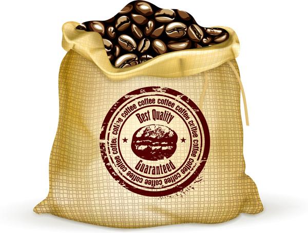 600x455 Coffee Bean Bag Free Vector In Adobe Illustrator Ai ( .ai ) Vector