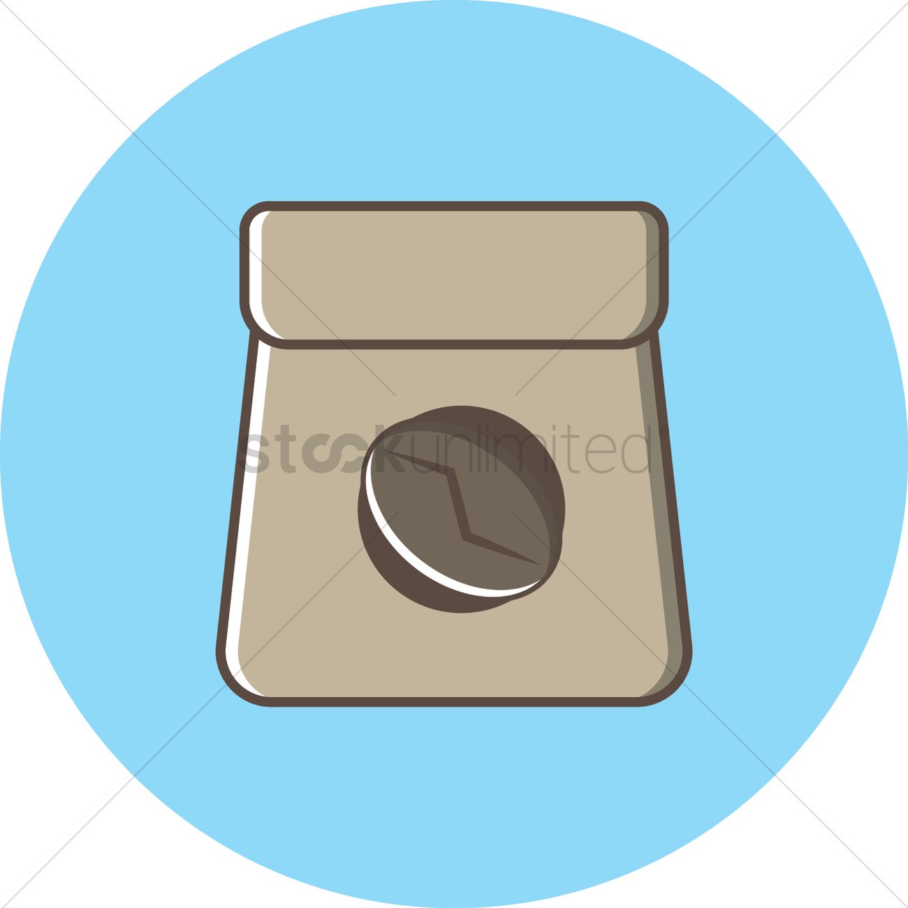 1300x1300 Coffee Bean Bag Vector Image