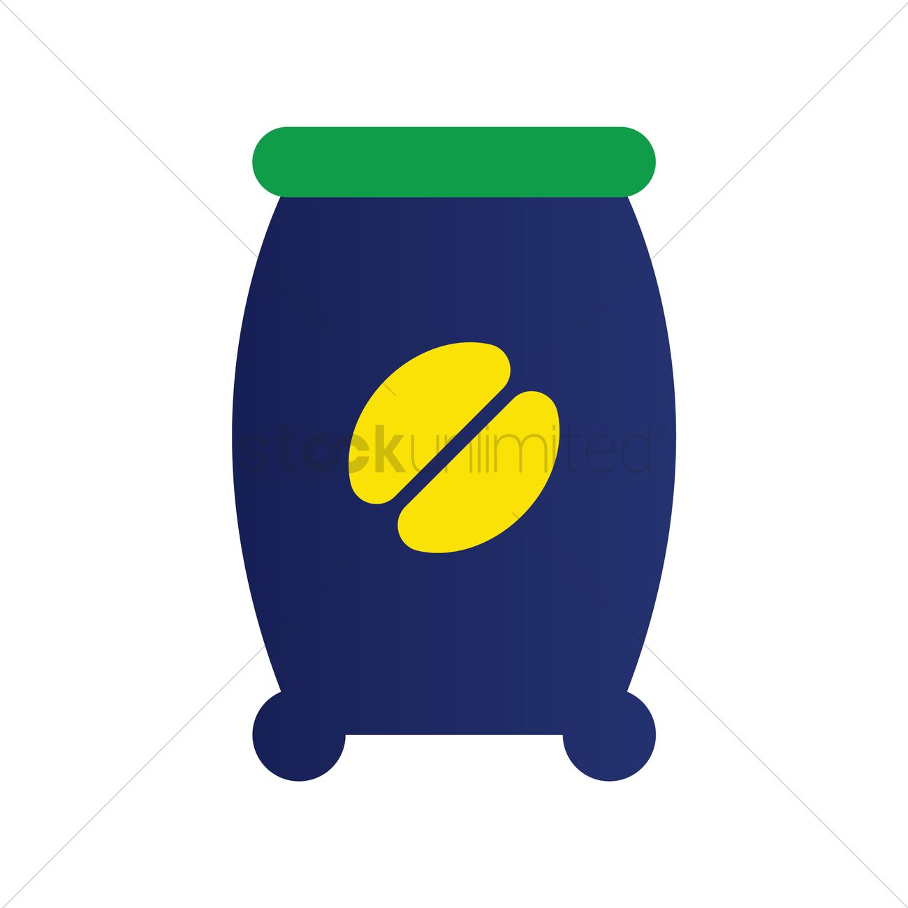 1300x1300 Coffee Bean Bag Vector Image