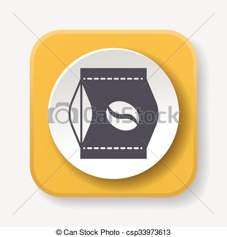 450x470 Coffee Bean Bag Icon Vector Clip Art