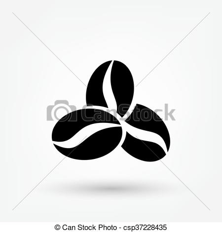 450x470 Coffee Bean Vector Icon.