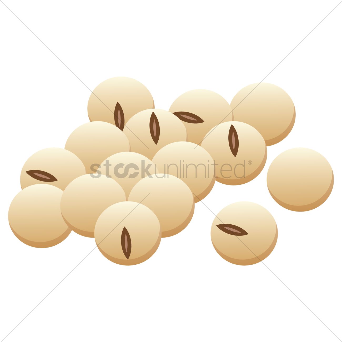 1300x1300 Soya Bean Vector Image