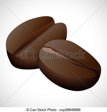 450x470 Vector Illustration Coffee Bean For Creative Use In Graphic Design.