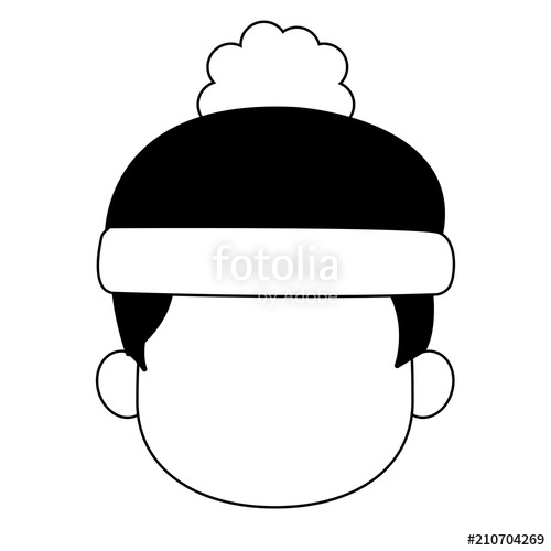 500x500 Boy Faceless With Beanie Hat Vector Illustration Graphic Design