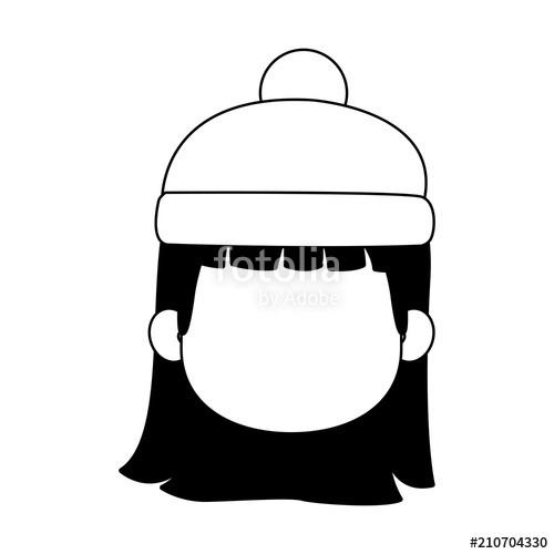 500x500 Girl Faceless With Beanie Hat Vector Illustration Graphic Design