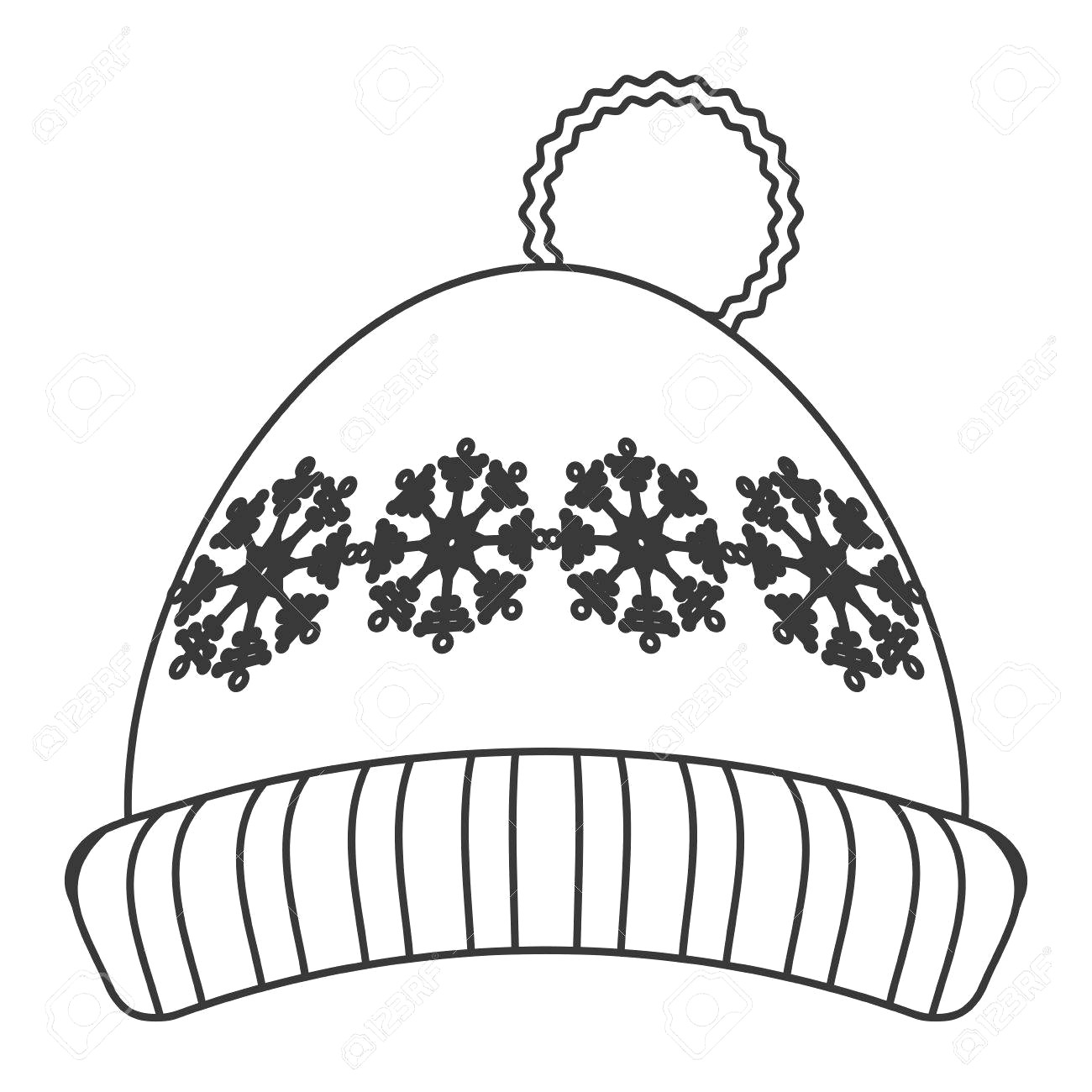 1300x1300 60549568 Flat Design Winter Knit Hat Icon Vector Illustration 17