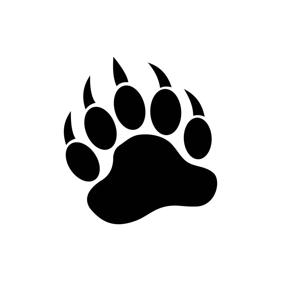 951x951 Bear Paw Graphics Svg Dxf Eps Png Cdr Ai Pdf Vector Art Clipart