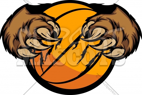 590x396 Bear Claw Basketball Graphic Vector Cartoon