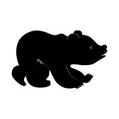 168x168 Black Bear Clipart Bear Cub