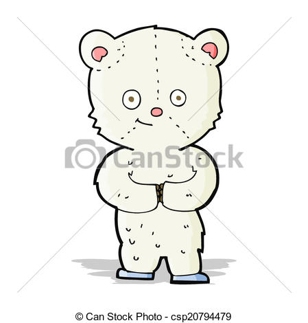 449x470 Cartoon Teddy Polar Bear Cub.