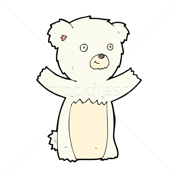 600x600 Comic Cartoon Polar Bear Cub Vector Illustration Lineartestpilot