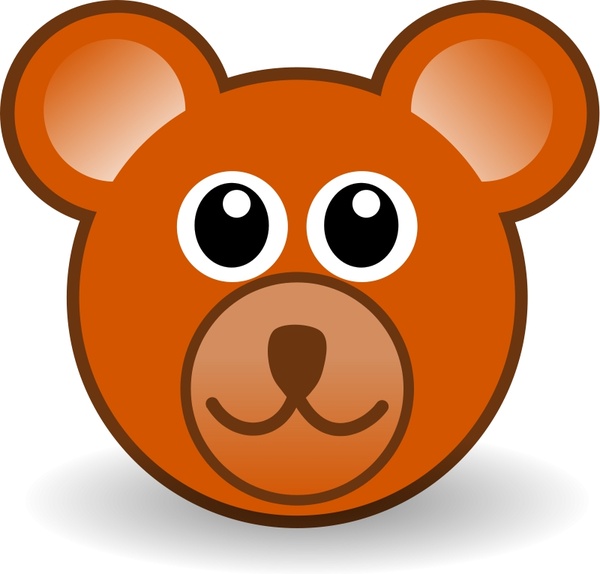 600x574 Funny Teddy Bear Face Brown Free Vector In Open Office Drawing Svg