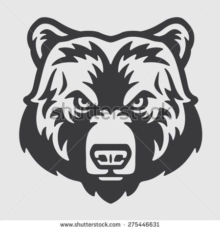 450x470 Bear Head Logo Mascot Emblem