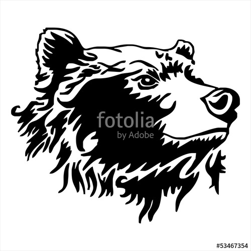500x500 Bear Head Tattoo Vector Stock Image And Royalty Free Vector Files