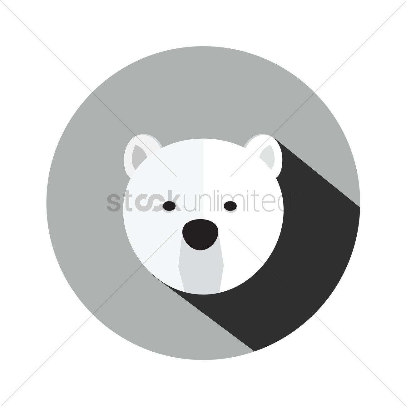 1300x1300 A Polar Bear Head Vector Image