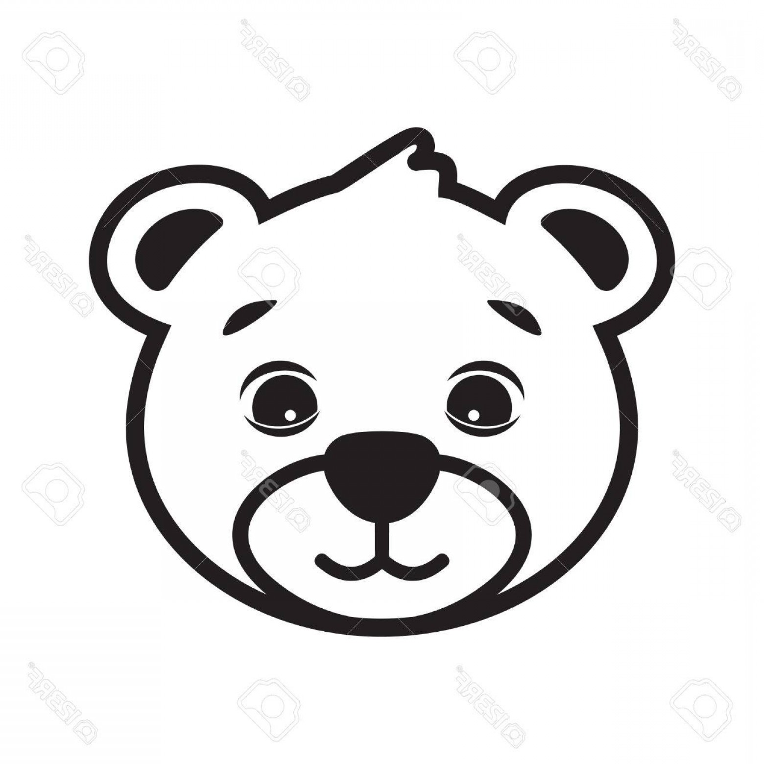 1560x1560 Photostock Vector Cute Bear Cartoon Head Vector Shopatcloth