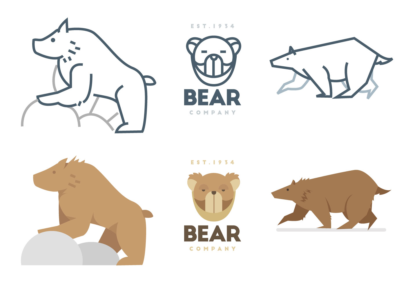 1400x980 Bear Vector Logo
