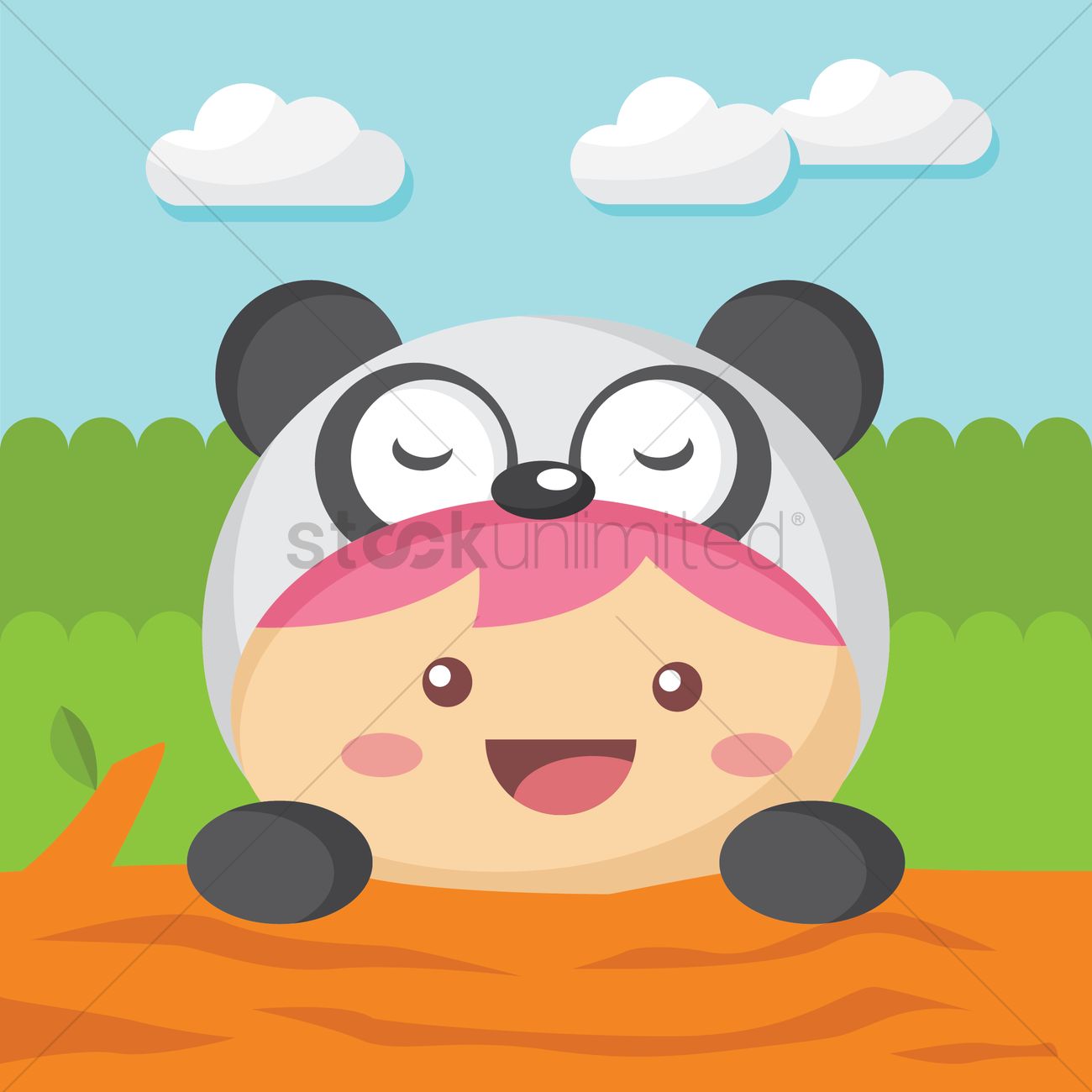 1300x1300 Free Panda Bear Mascot Vector Image