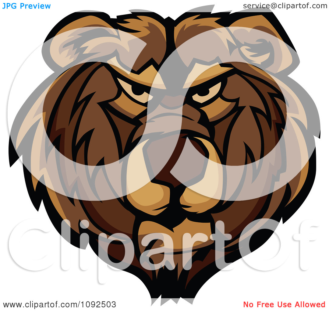 1080x1024 Bear Mascot Clipart