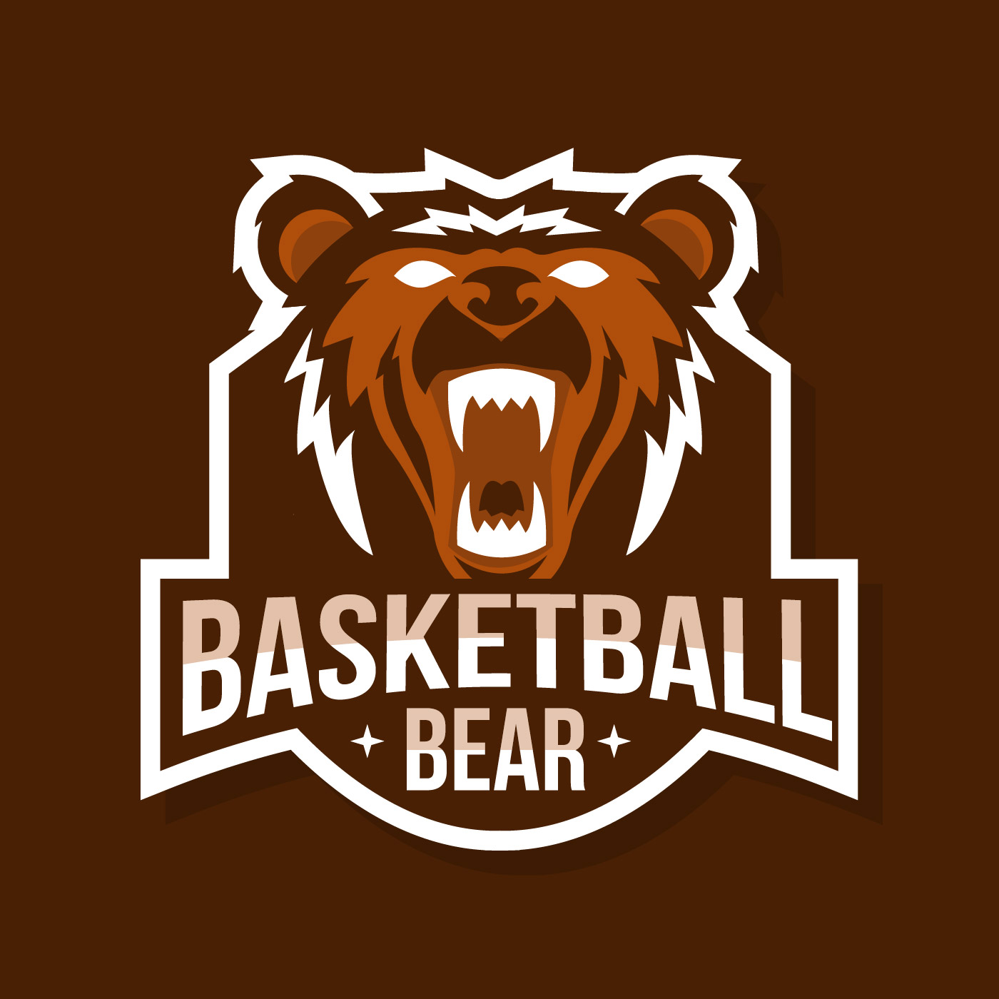 1400x1400 Bear Mascot Free Vector Art