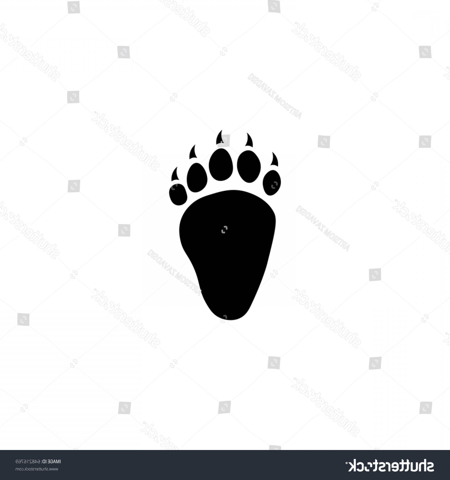 1800x1920 Bear Paw Vector Silhouette Sohadacouri