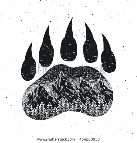 450x470 Collection Of Bear Paw Drawing High Quality, Free Cliparts