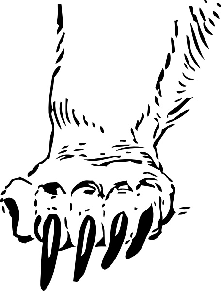 456x600 Grizzly Bear Paw Clip Art Free Vector In Open Office Drawing Svg