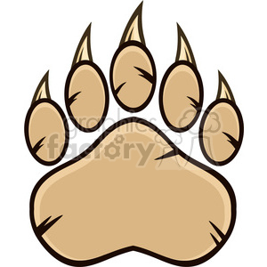 300x300 Royalty Free Royalty Free Rf Clipart Illustration Bear Paw With