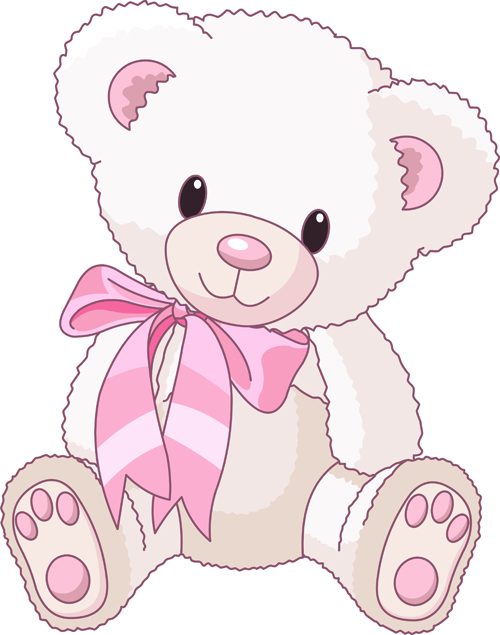 500x635 Cute Teddy Bear Vector Illustration 02 Free Download