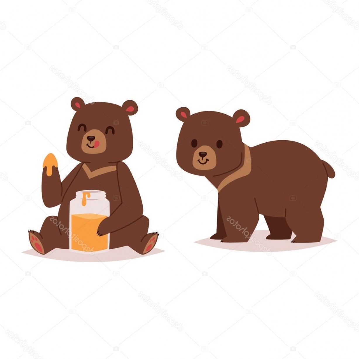 1228x1228 Stock Illustration Cartoon Bear Vector Haracter Rongholland