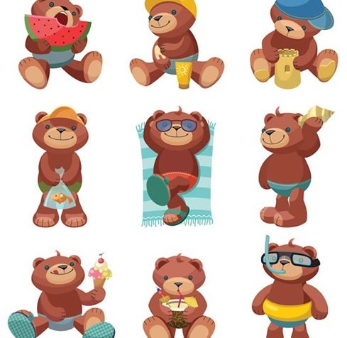 489x476 Cartoon Toy Bear Vector Ai,eps Format Free Vector Download
