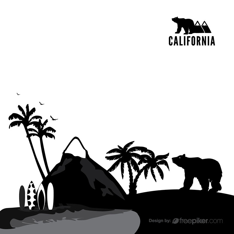 800x800 Freepiker California Nature Amp Mountain With Bear Vector