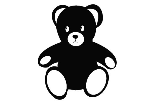 550x354 Teddy Bear Silhouette Vector Free Download Children Vector