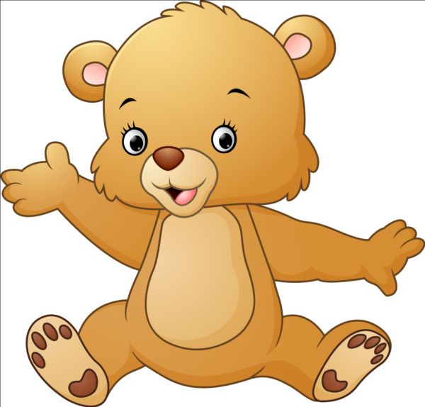 600x574 Cute Teddy Bear Vector Illustration 07 Free Download